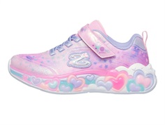 Skechers sneakers pink with hearts and lights